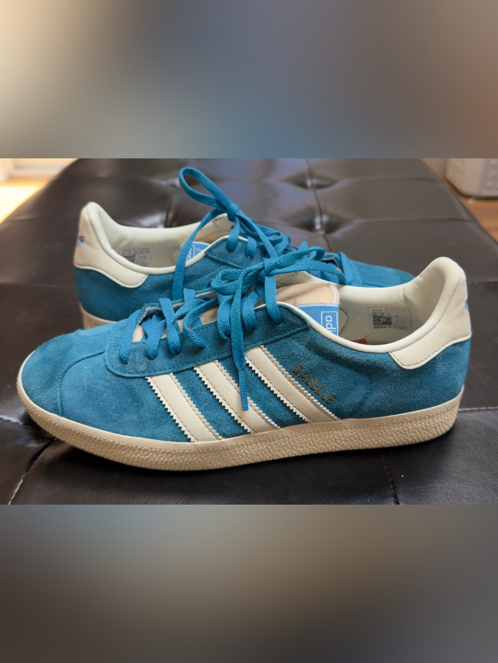 adidas Gazelle Bold Aqua Sneakers Men’s Size 7.5 Blue Suede Casual Shoes